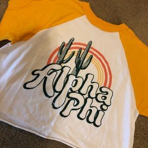 Alpha Phi Crop Tee